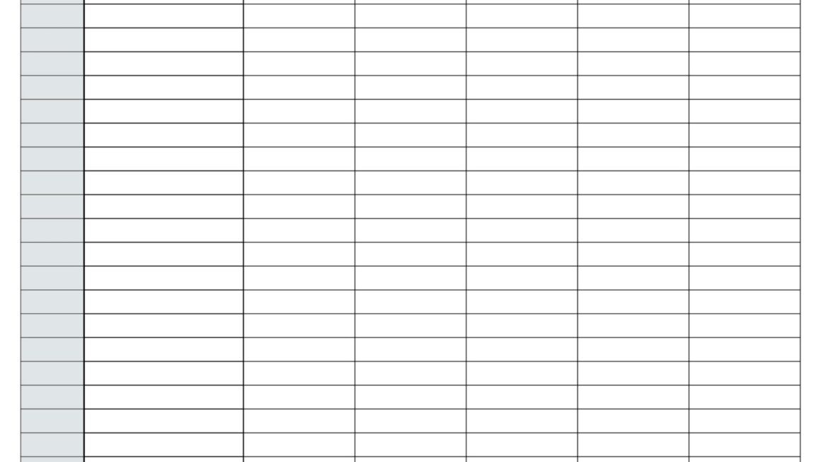 Free Printable Blank Spreadsheet Templates PDF Included Printables Hub