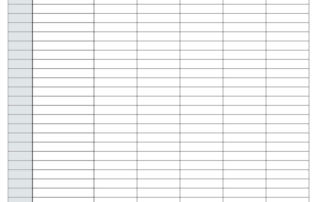 Free Printable Blank Spreadsheet Templates PDF Included Printables Hub