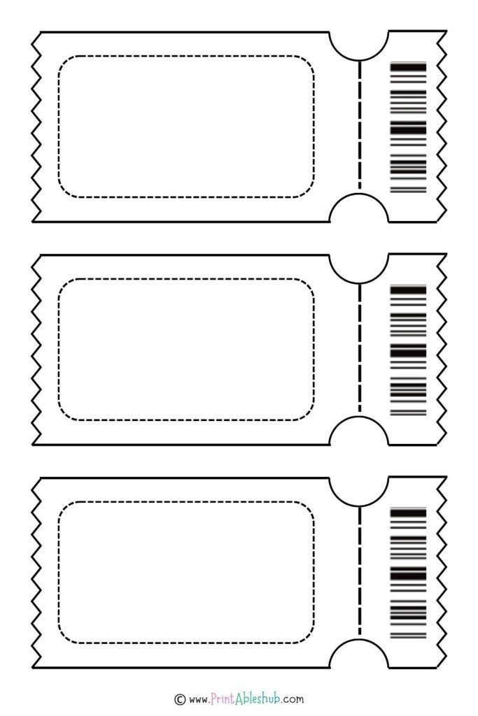 Free Printable Blank Ticket Design Templates PDF Included 