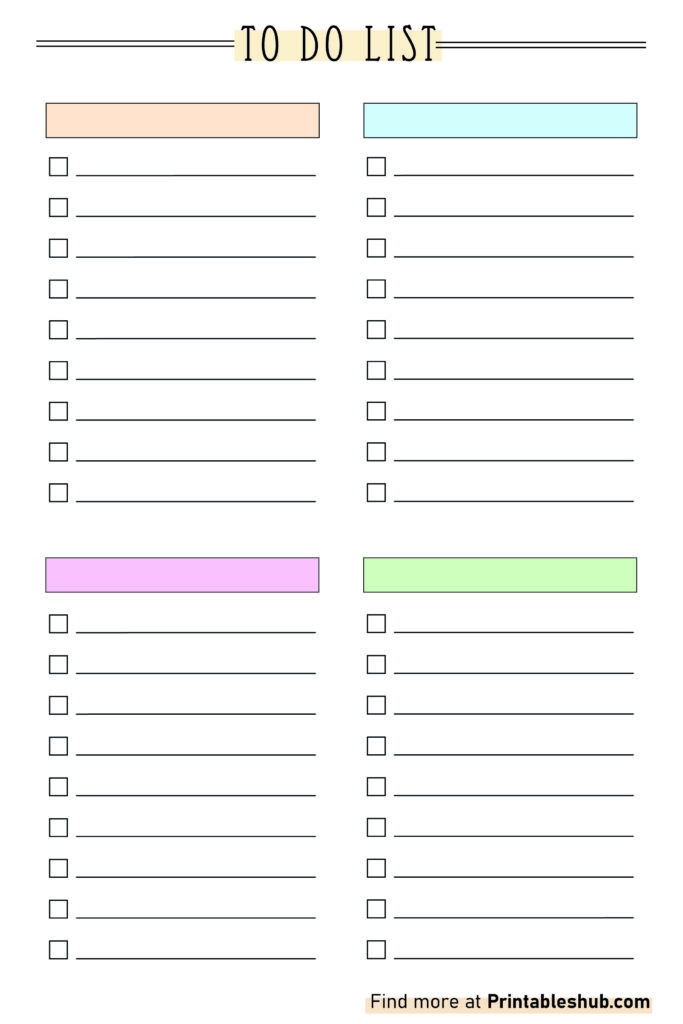 Free Printable Blank To Do List Templates PDF Included Printables Hub