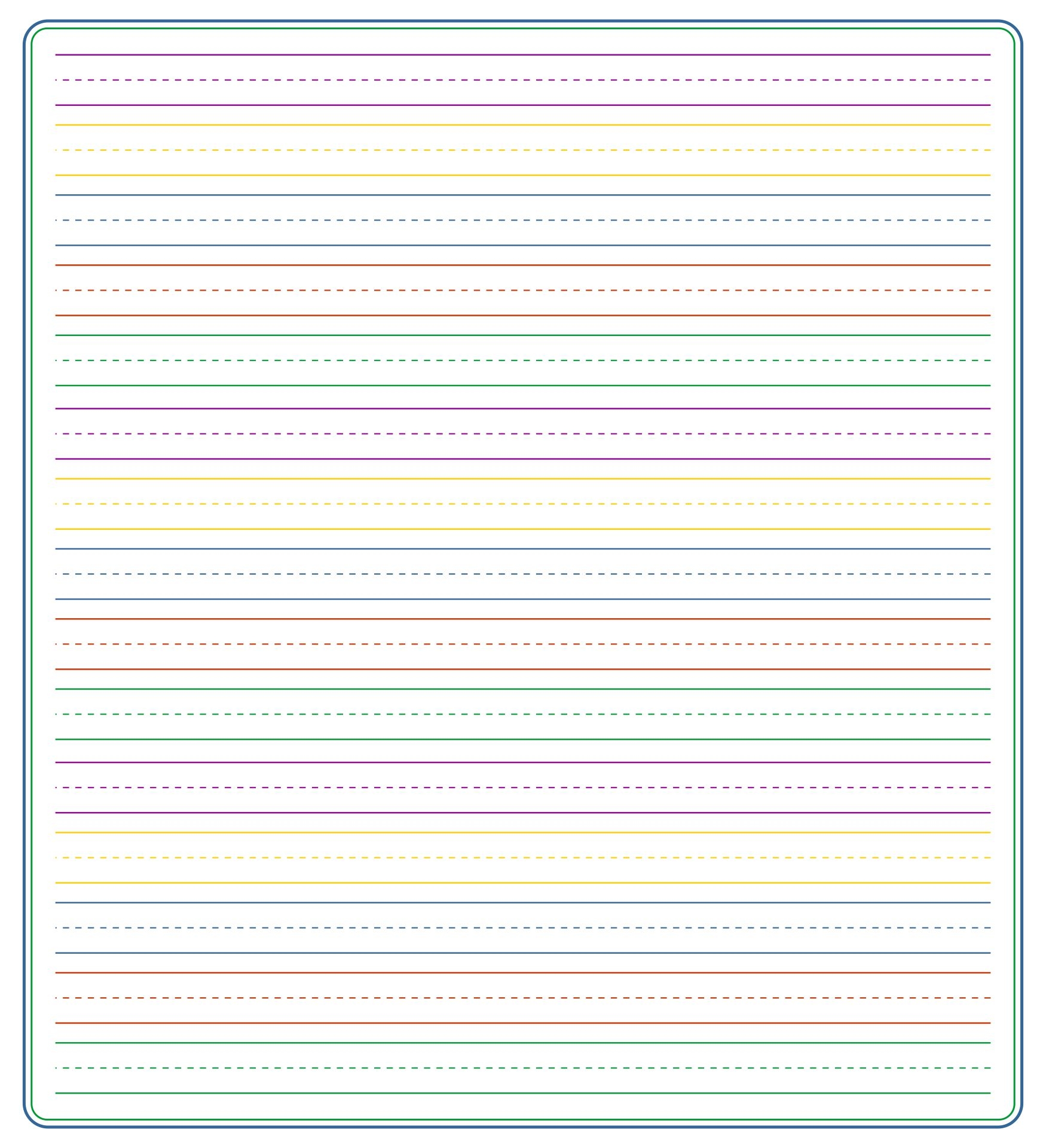 Free Printable Blank Writing Practice Worksheet For Kindergarten 7 