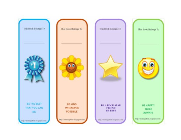 Free Printable Cute Blank Bookmarks For Classroom