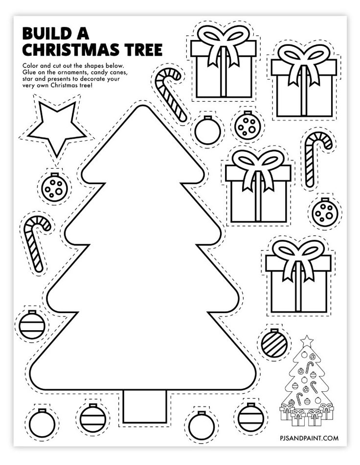 Free Printable Build A Christmas Tree Craft Free Printable Crafts Free Printable Build A Christmas Tree Craft Free Printable Crafts