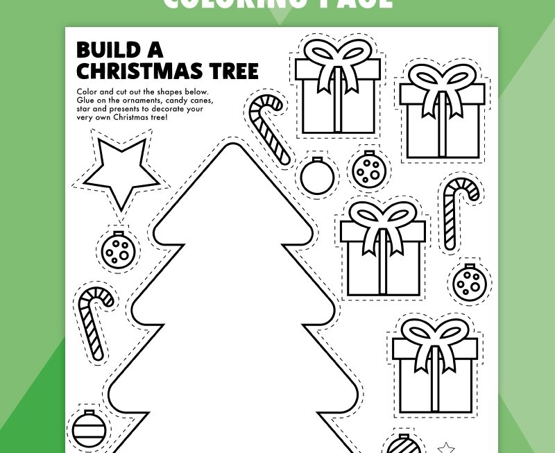 Free Printable Build A Christmas Tree Craft Pjs And Paint