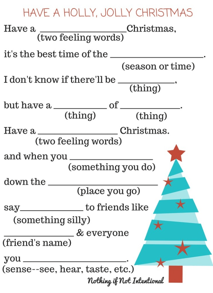 Free Printable Christmas Fill In The Blank Stories Printableblank Free Printable Christmas Fill In The Blank Stories Printableblank