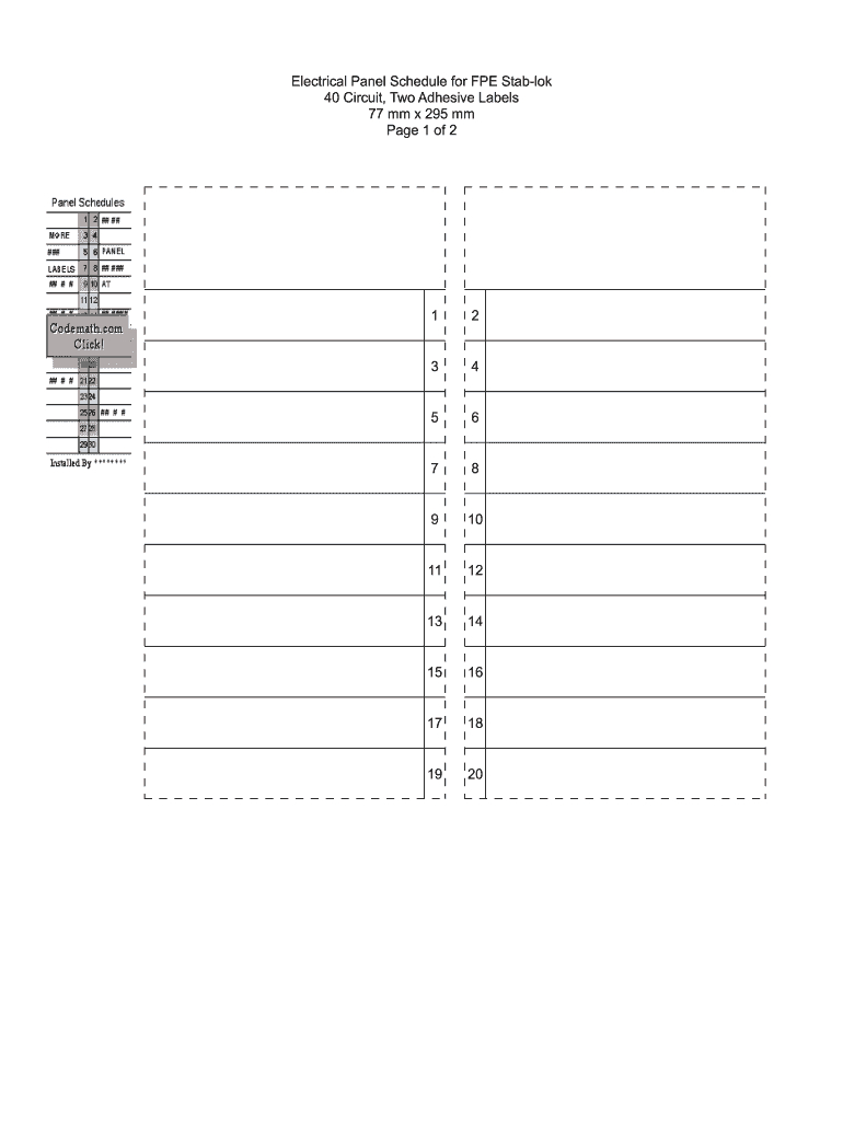Free Printable Circuit Breaker Panel Labels FREE Printable A Z