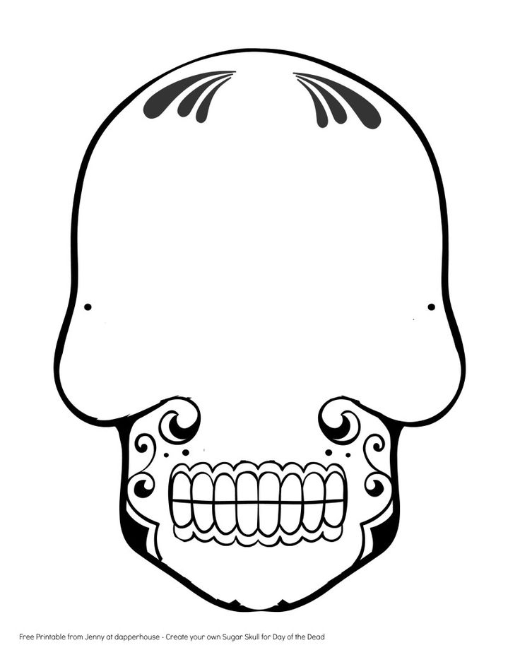 Free Printable Create A Sugar Skull For Day Of The Dead Activity Free Printable Create A Sugar Skull For Day Of The Dead Activity