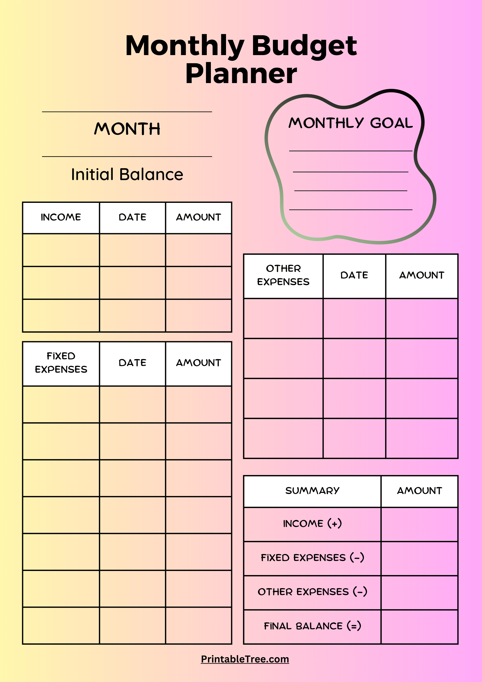 Free Printable Editable Calendar 2025 Monthly Expenses Abigail Soubeiran
