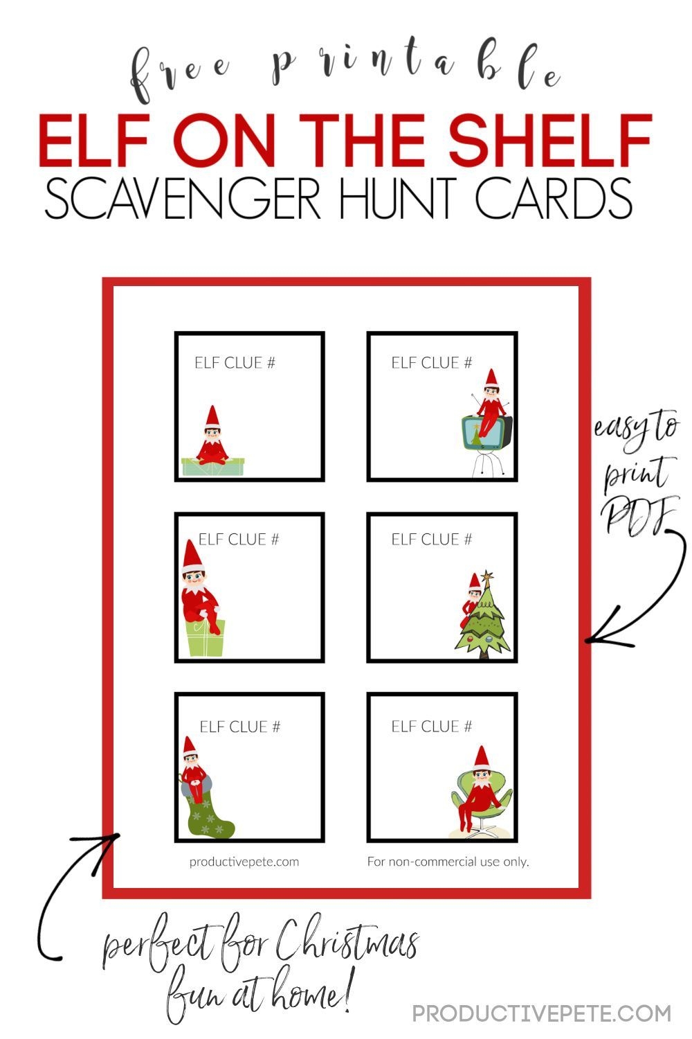 Free Printable Elf Scavenger Hunt Cards With Bonus Clue Ideas Free Printable Elf Scavenger Hunt Cards With Bonus Clue Ideas