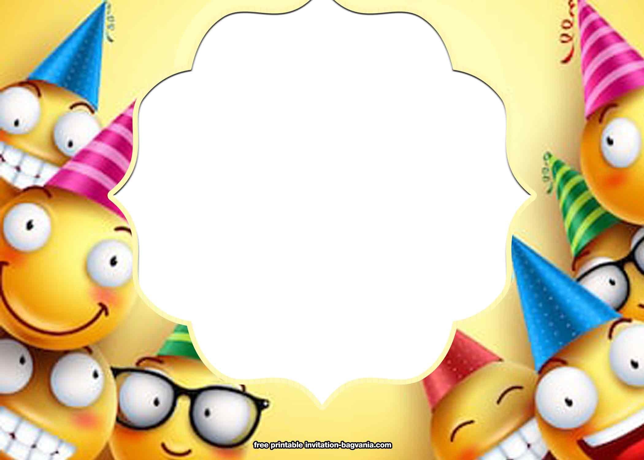 Free Printable Emoji Birthday Party Invitations Templates Printable Free Printable Emoji Birthday Party Invitations Templates Printable