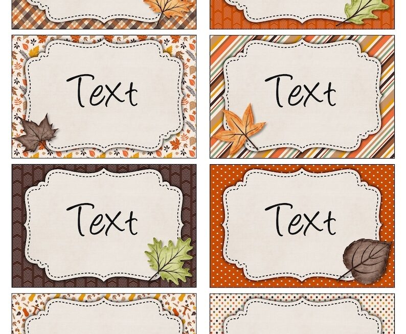 Free Printable Fall Name Tags Printable Templates