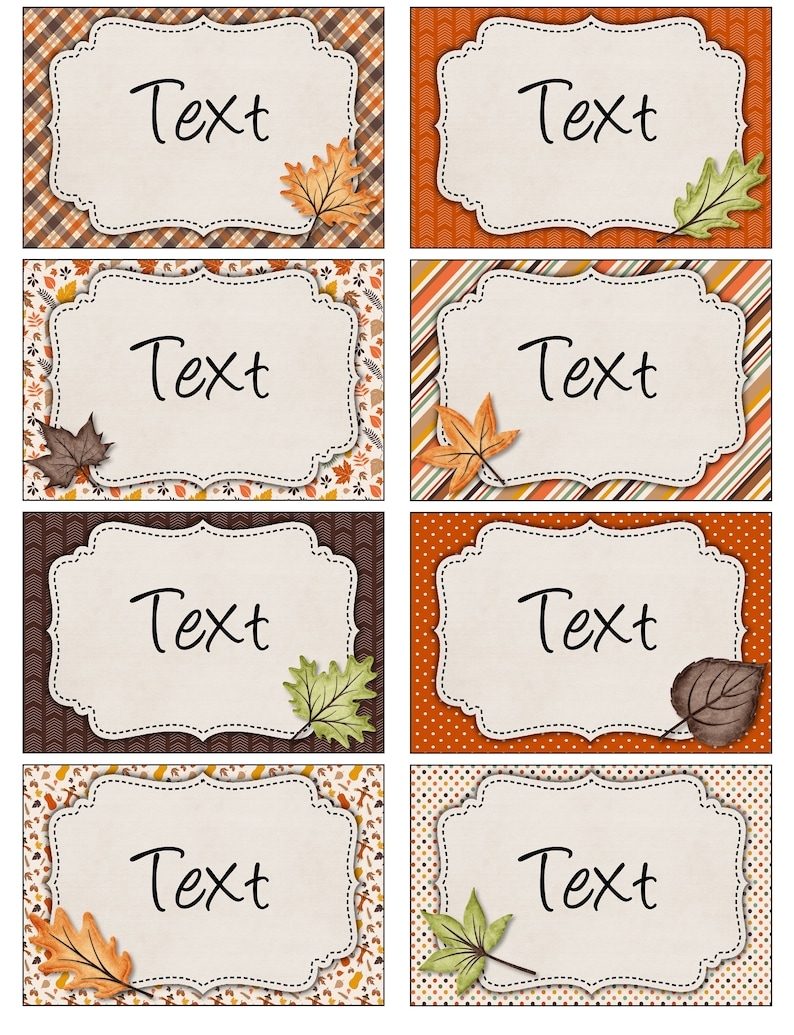 Free Printable Fall Name Tags Printable Templates