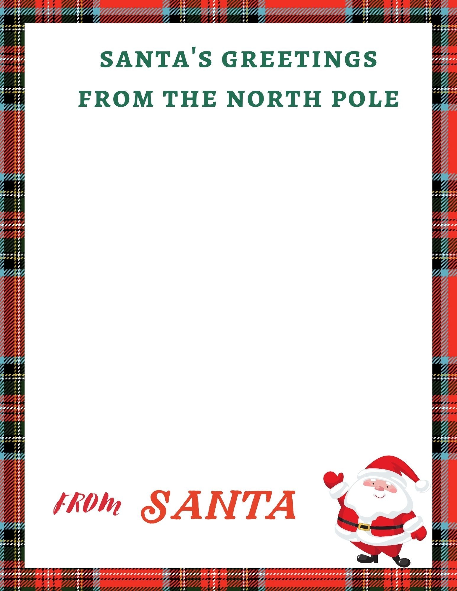 Free Printable Fill In Blank Letter From Santa Template