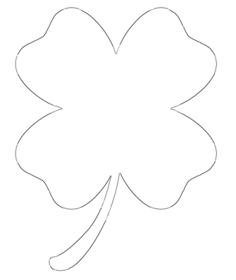 Free Printable Four Leaf Clover Templates Large Small Patterns To