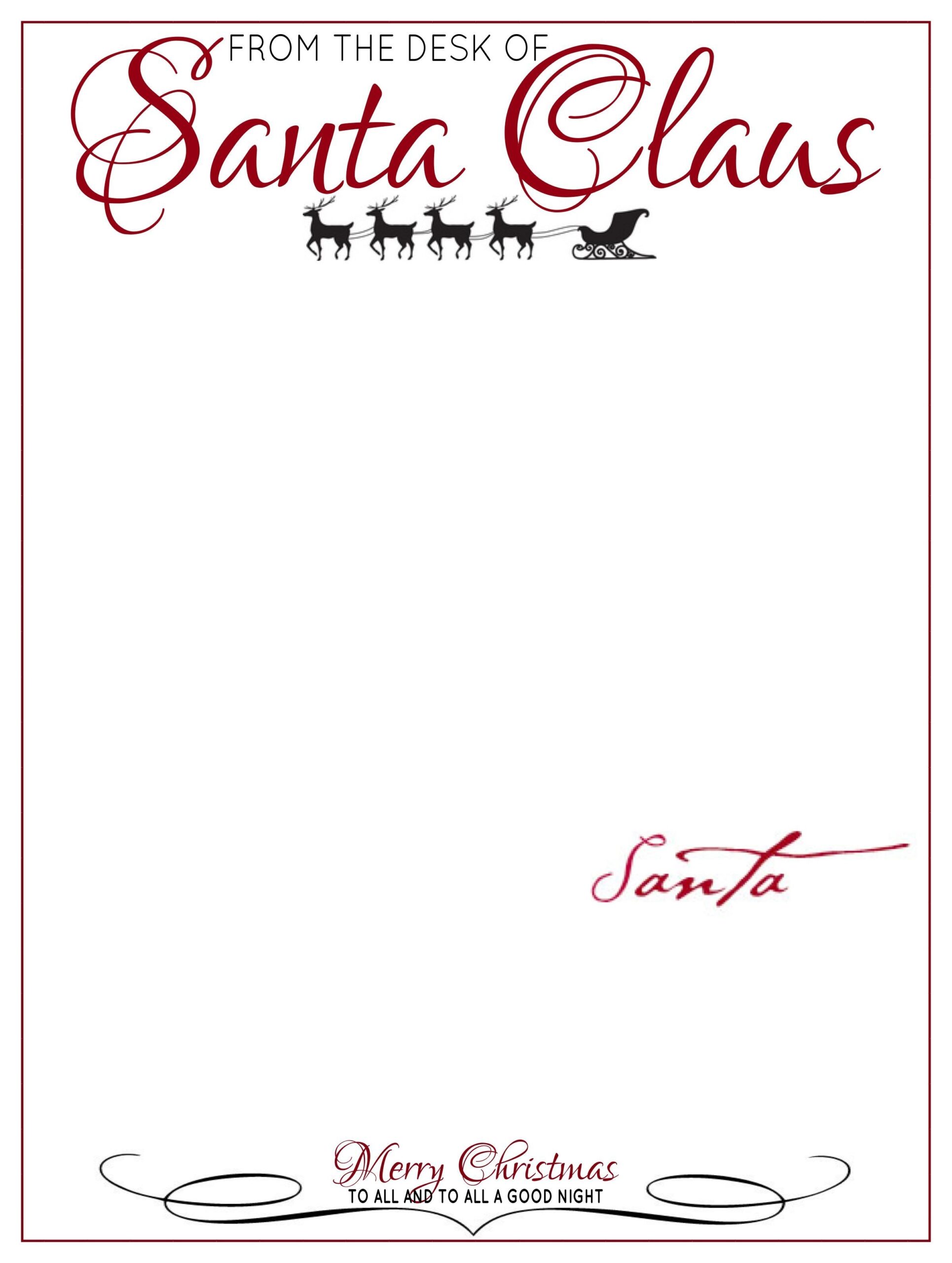 Free Printable From The Desk Of Santa Claus Betty M Toney