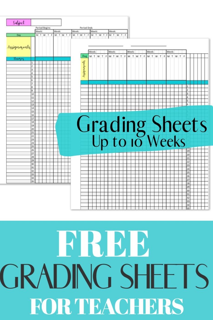 Free Printable Grading Sheets For Teachers