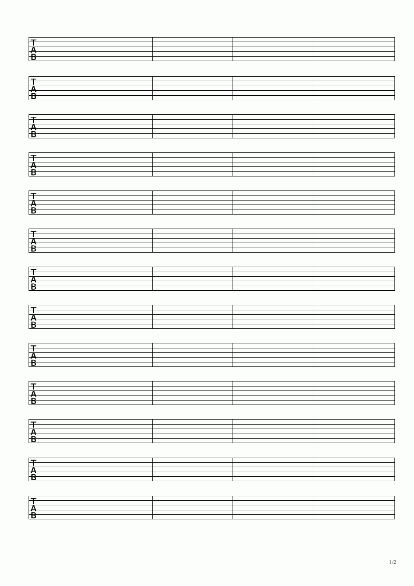 Free Printable Guitar Tablature Paper Get What You Need Free Printable Guitar Tablature Paper Get What You Need