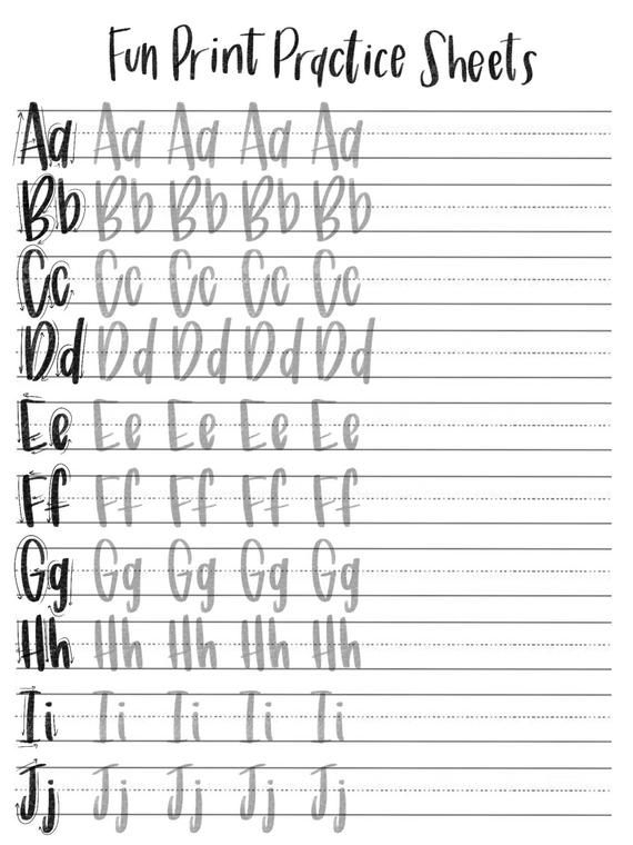 Free Printable Hand Lettering Blank Sheet Free Printable Hand Lettering Blank Sheet
