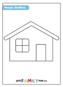Printable Blank House Outline Kids Project Printable Blank House Outline Kids Project