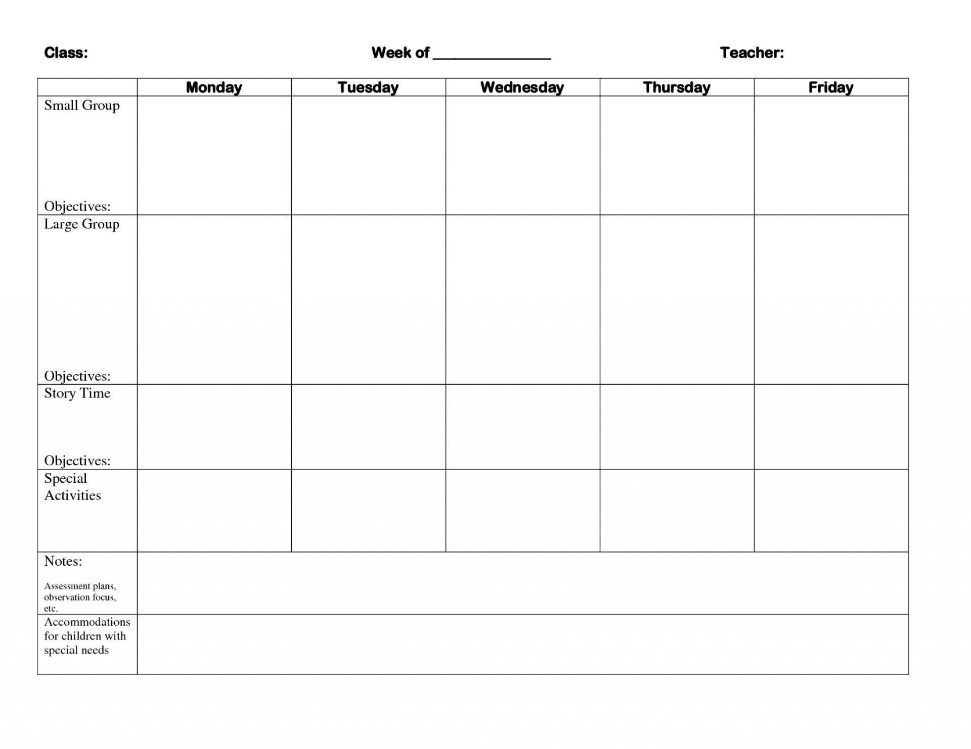 Free Printable Infant Lesson Plans Printable Lesson Plans