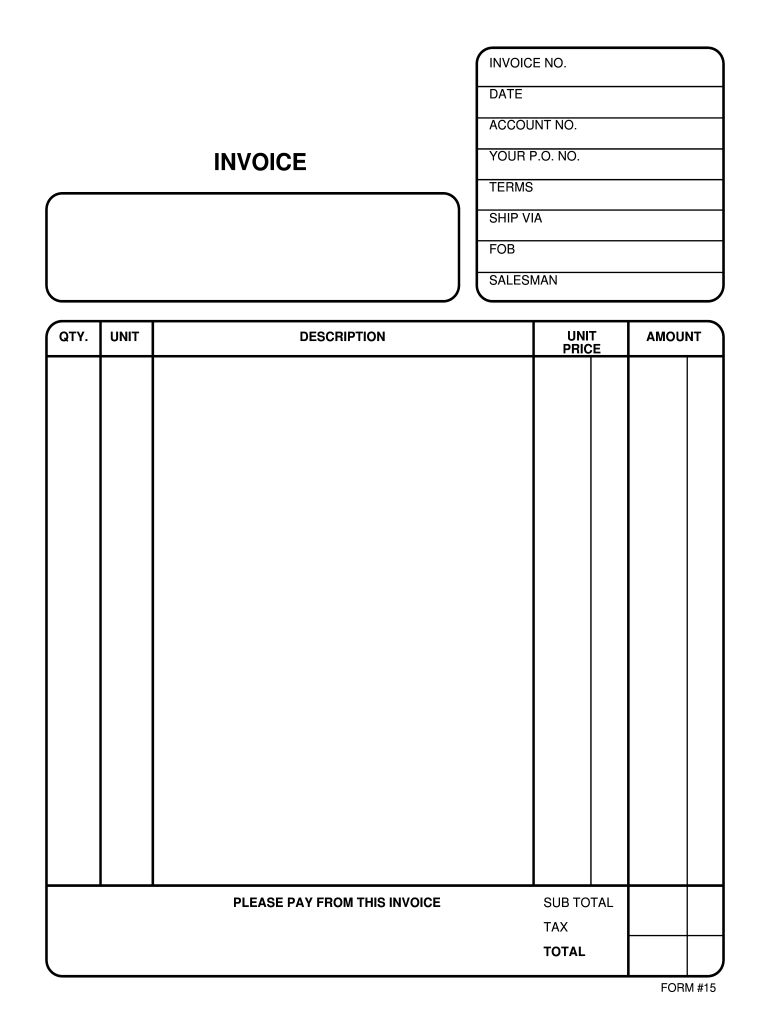 Free Printable Invoice Fill Out Sign Online DocHub