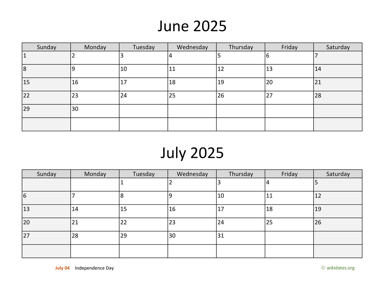 Free Printable June July 2025 Calendar Amelia Menzies M 