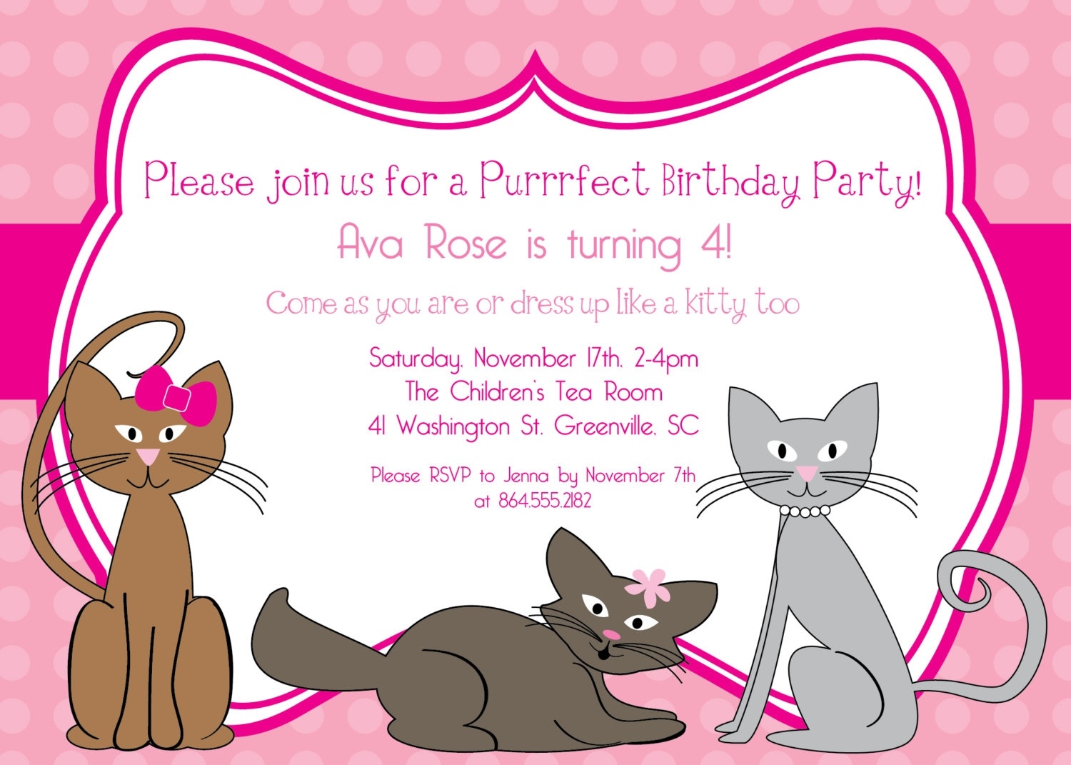 Free Printable Kitten Birthday Invitations Free Printable Free Printable Kitten Birthday Invitations Free Printable