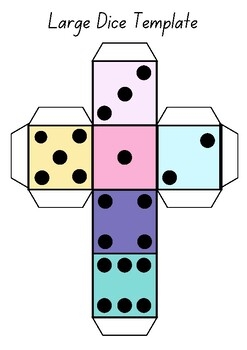 Free Printable Blank Dice Templet Large