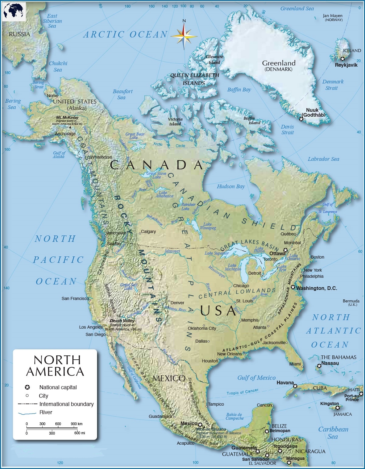 Printable Blank Physical Map Of North America Printable Blank Physical Map Of North America