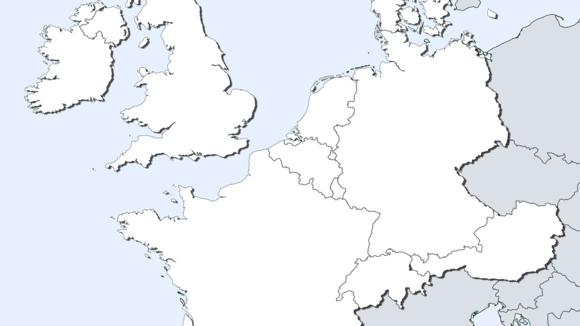 Free Printable Map Of Western Europe