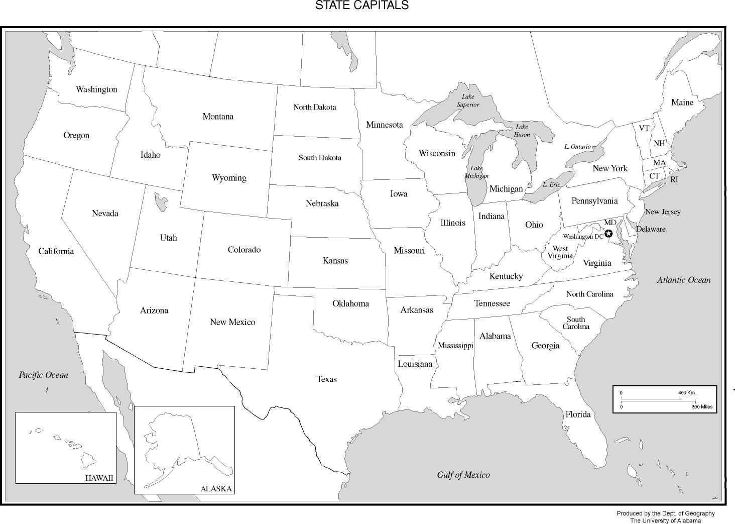 Blank Map Of The United States Printable