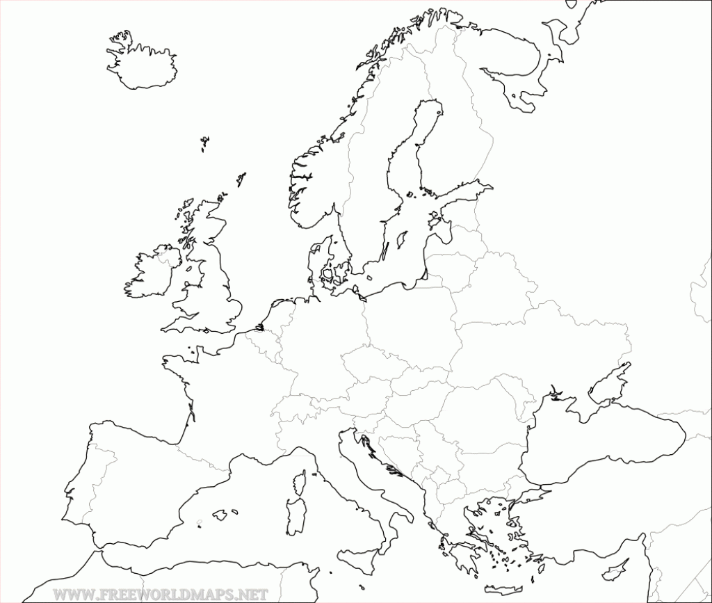 Blank Physical Map Of Europe Printable