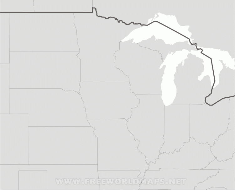 Printable Blank Map Of The Midwest Printable Blank Map Of The Midwest
