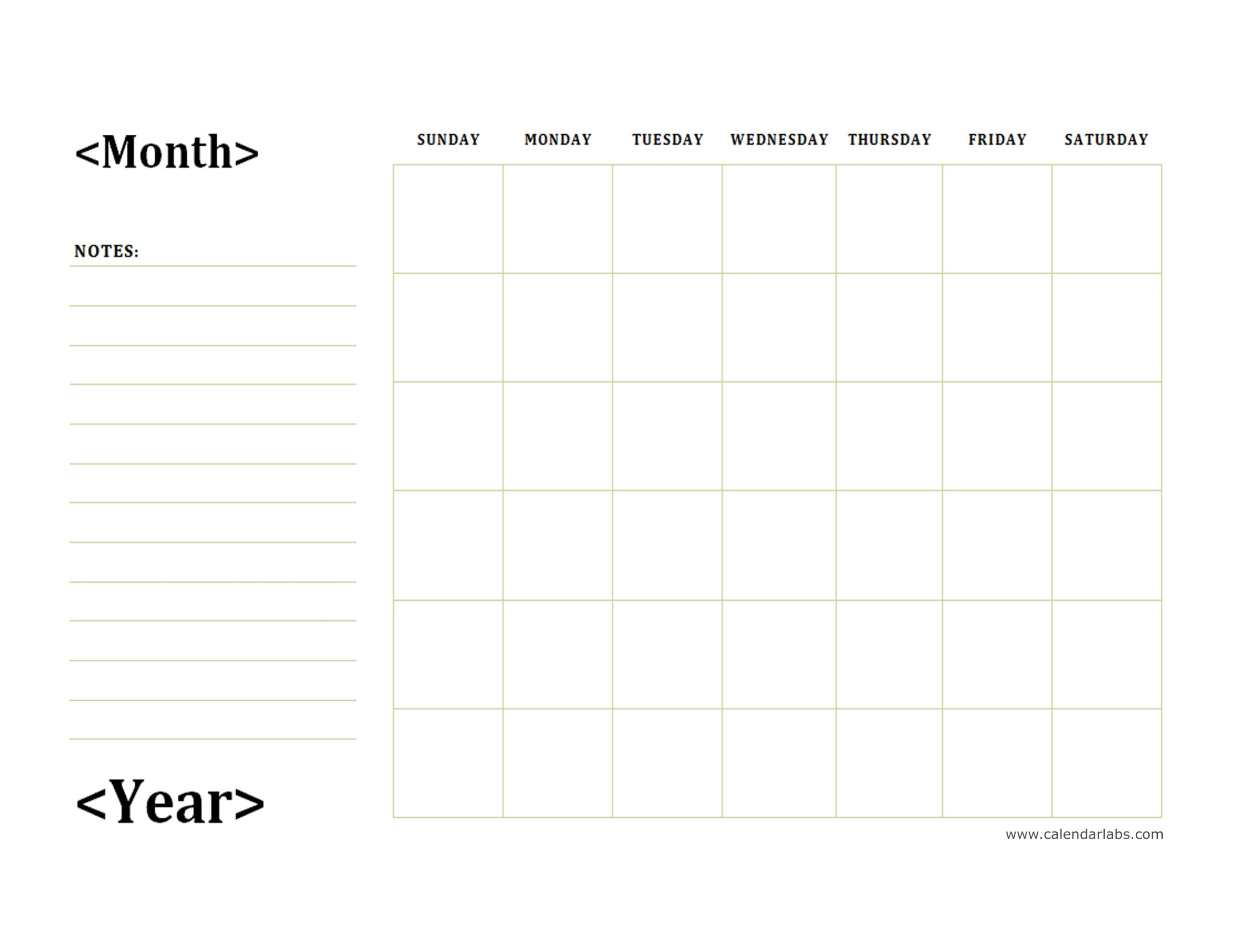 Free Printable Monthly Calendar With Notes Section Aura Michelle Free Printable Monthly Calendar With Notes Section Aura Michelle