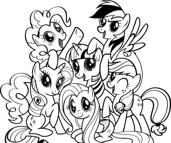 Blank Printable My Little Pony Coloring Pages