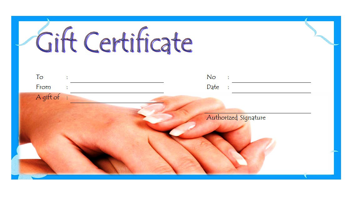 Free Printable Nail Gift Certificates