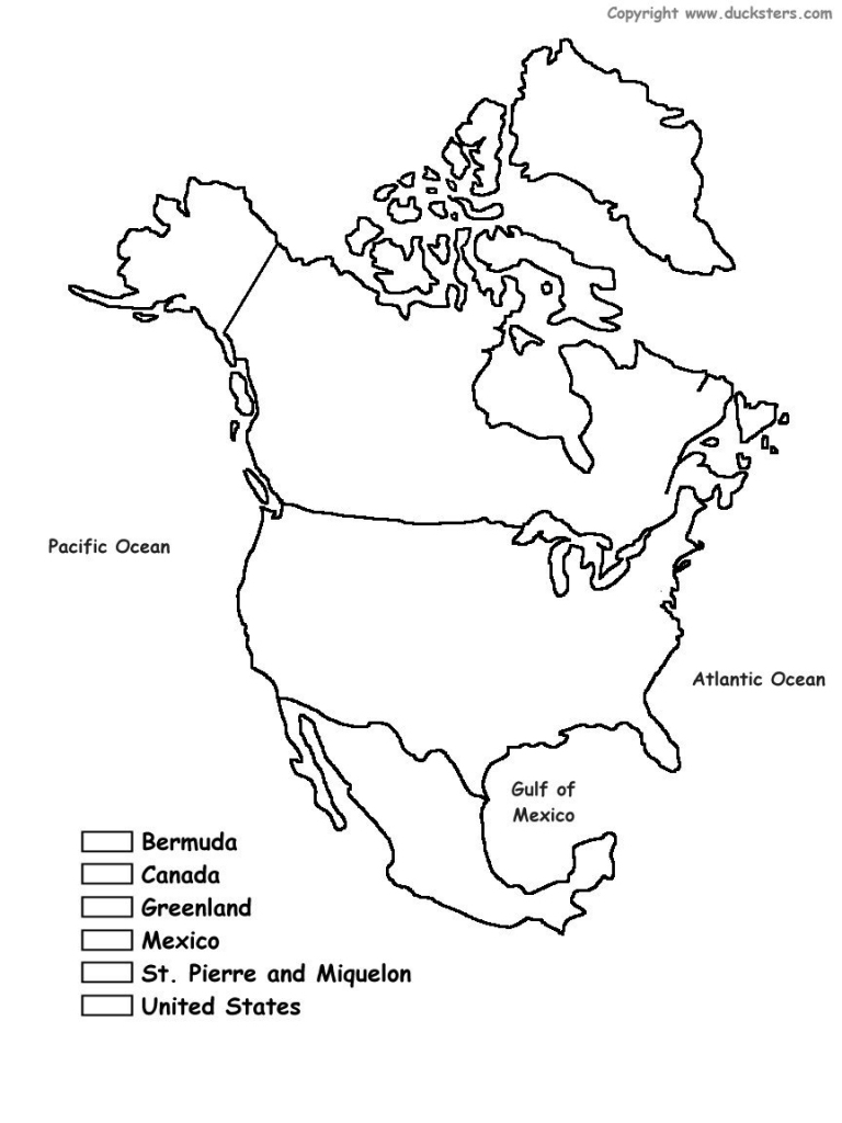 Free Printable Outline Map Of North America Free Printable Outline Map Of North America