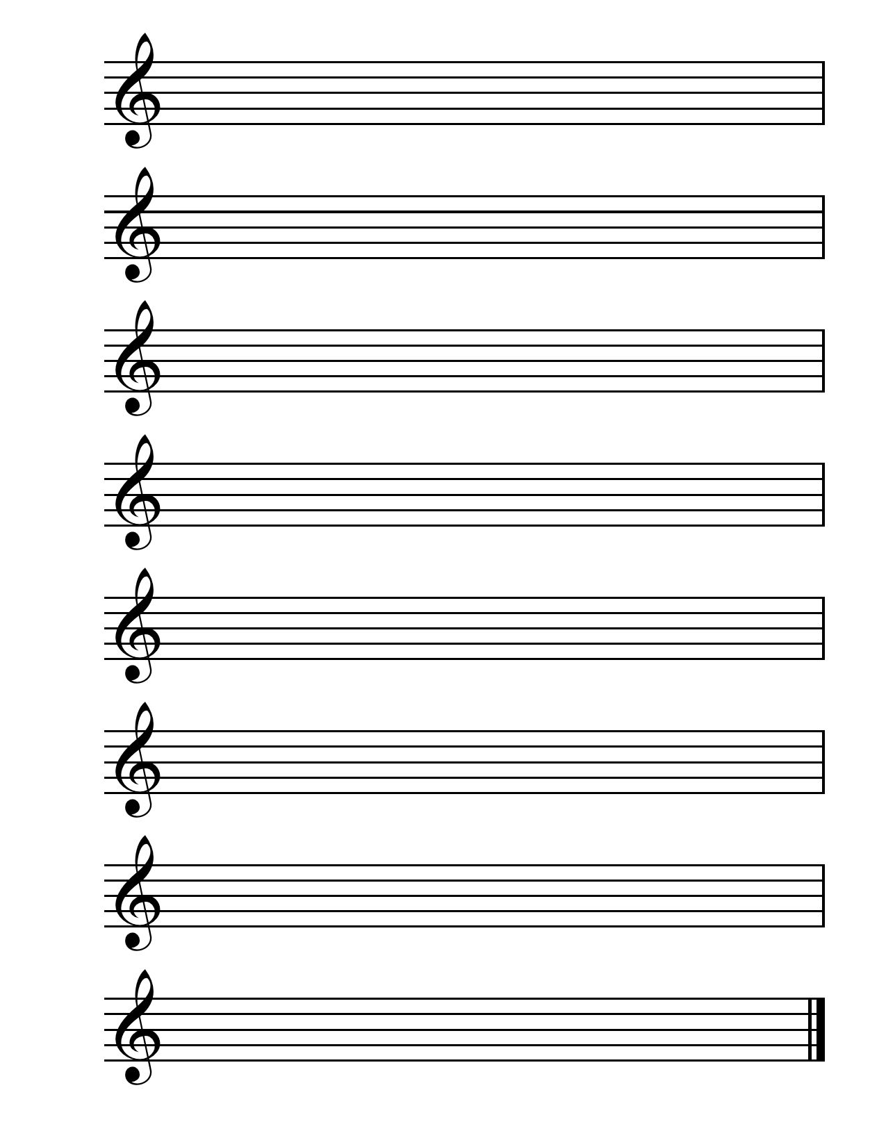 Free Printable Piano Blank Music Staff Paper