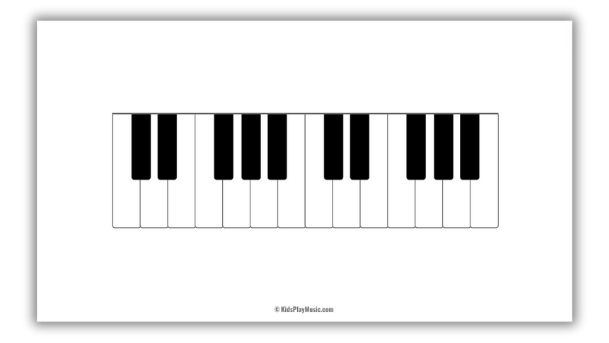 Color My Piano Printable Blank Keyboard Color My Piano Printable Blank Keyboard