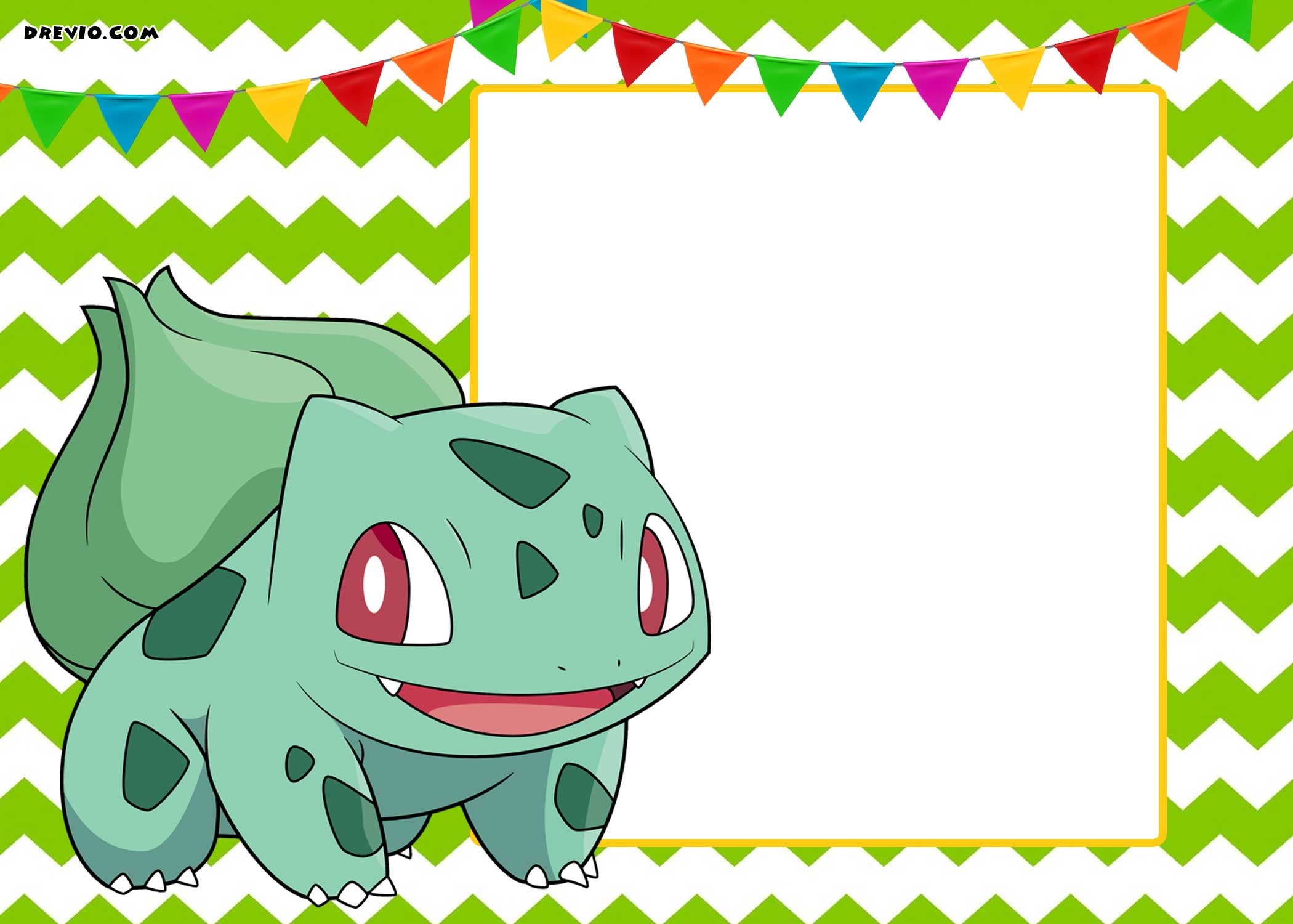 Free Printable Blank Pokemon Invitations Templates