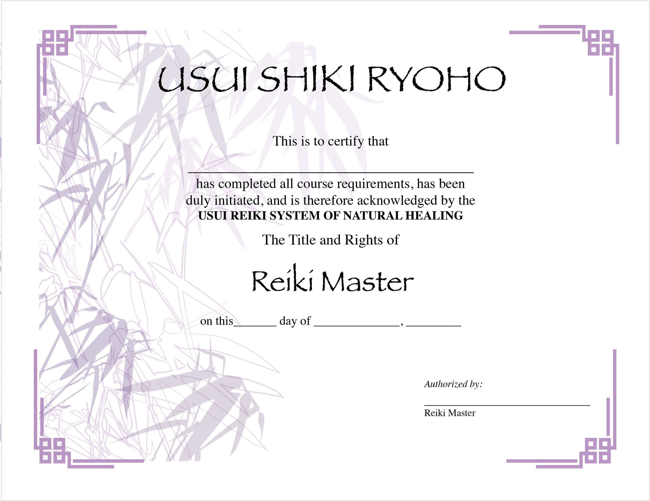 Free Printable Reiki Certificates Download Free Printable Reiki 