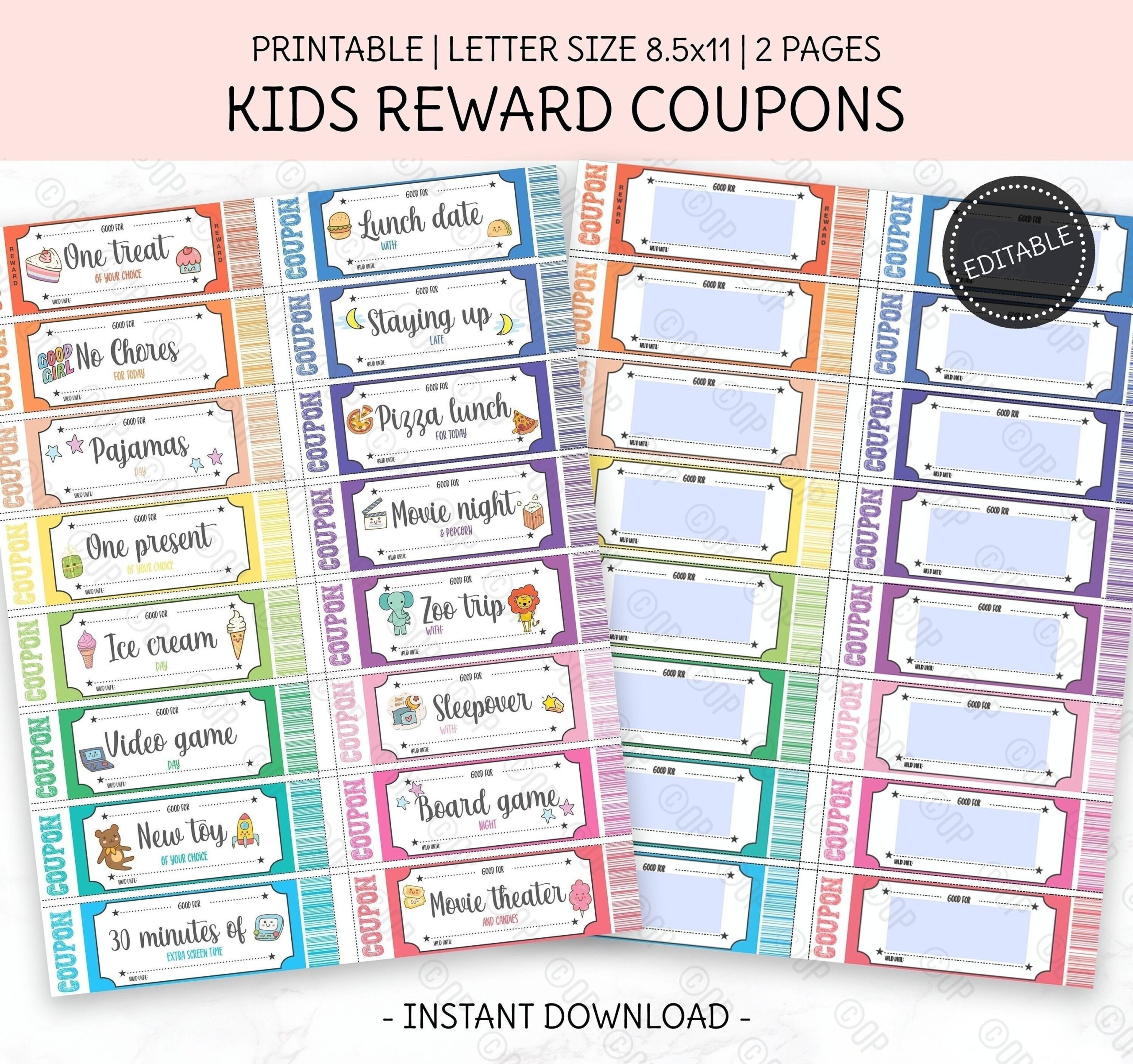 Free Printable Reward Tickets