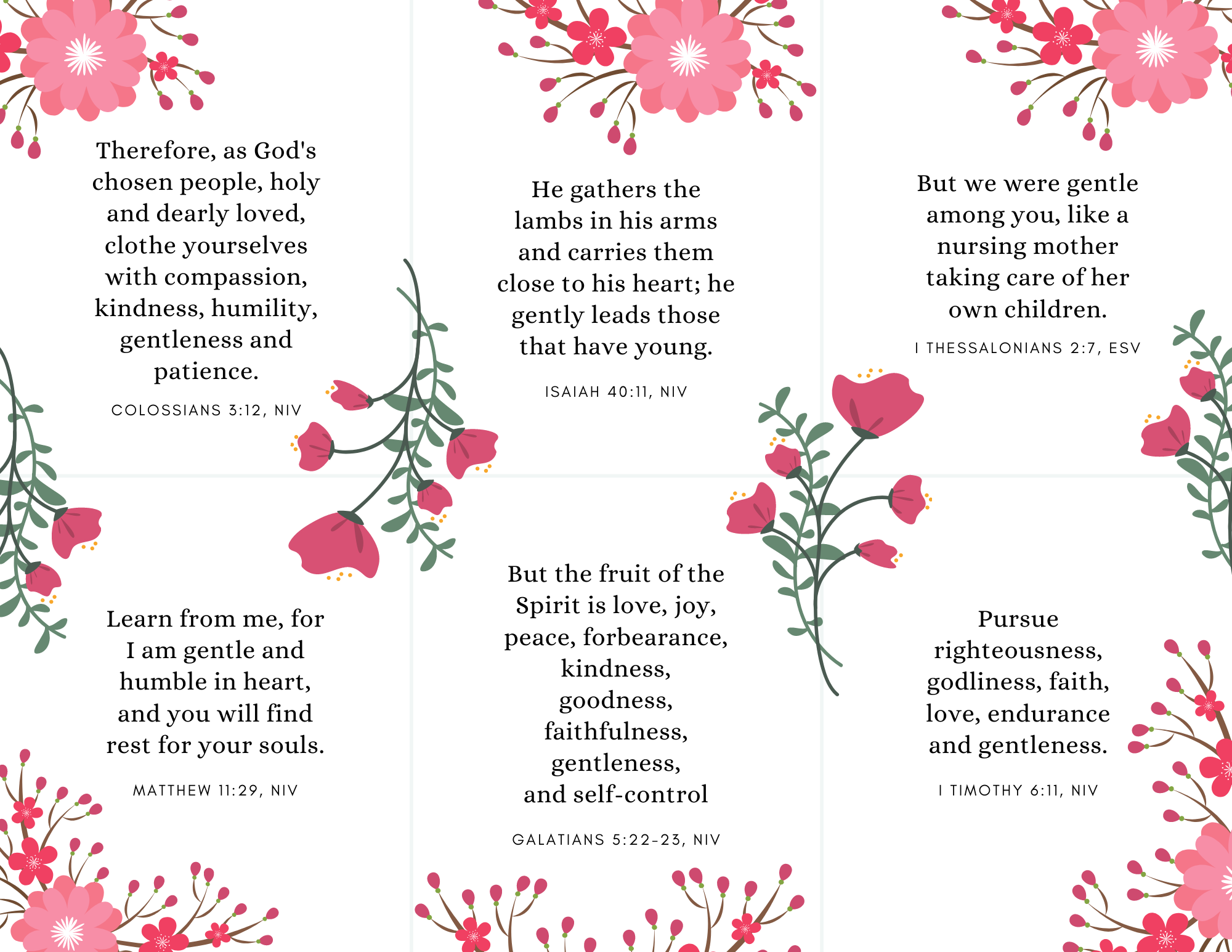 Free Printable Blank Business Card With Scripture