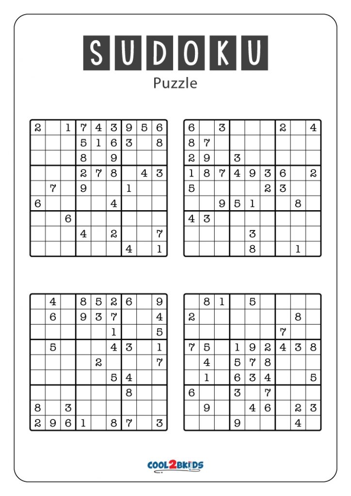 Blank Grid Sudoku Printable 4 Per Page Blank Grid Sudoku Printable 4 Per Page