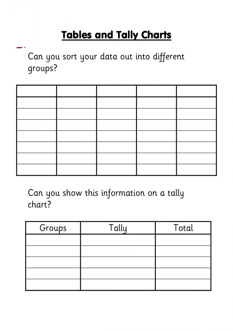 Free Printable Tally Charts