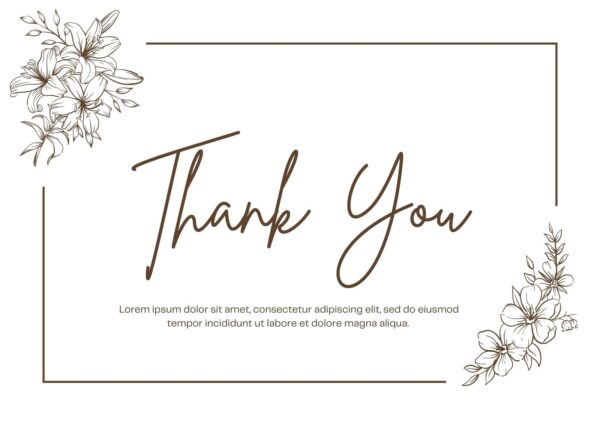 Printable Blank Thank You Card Template