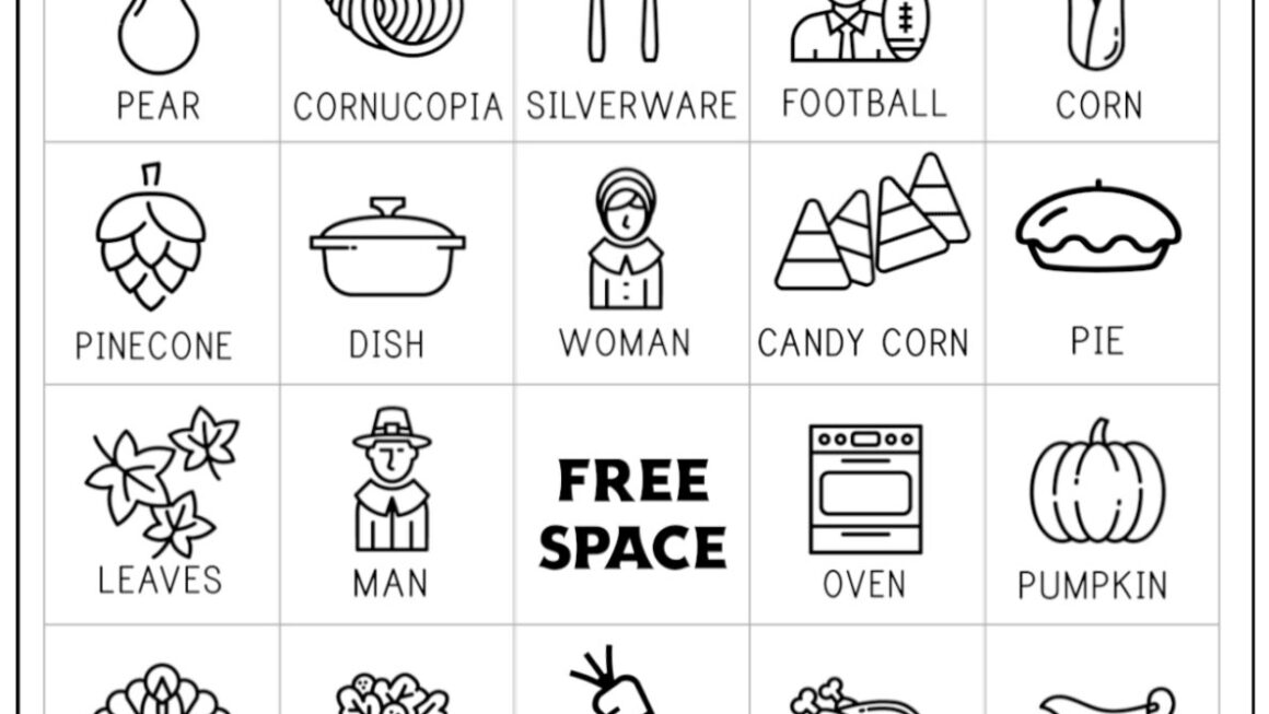 Free Printable Thanksgiving Bingo Cards Paper Trail Design