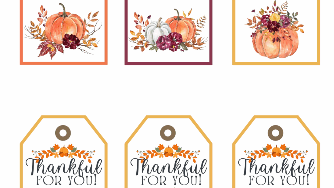 Free Printable Thanksgiving Gift Tags Baking You Happier