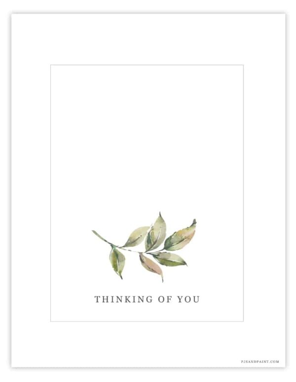 Blank Printable Thinking Of You Cards