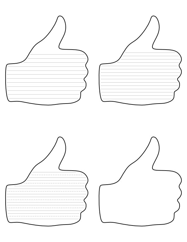Free Printable Thumbs Up Shaped Writing Templates Free Printable Thumbs Up Shaped Writing Templates